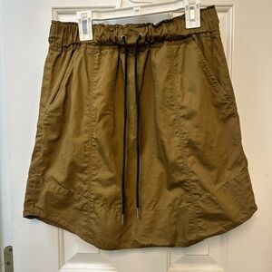 Olive Green Drawstring Skirt